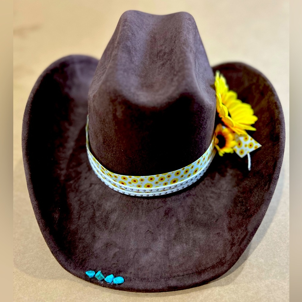 Decorated and Burned Cowgirl Hat